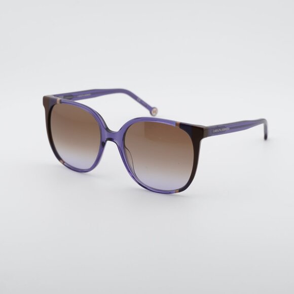 Carolina Herrera CH 0062/S 0E53 QR Sunglasses Violet Square Frame, Brown Lenses - Picture 8 of 11